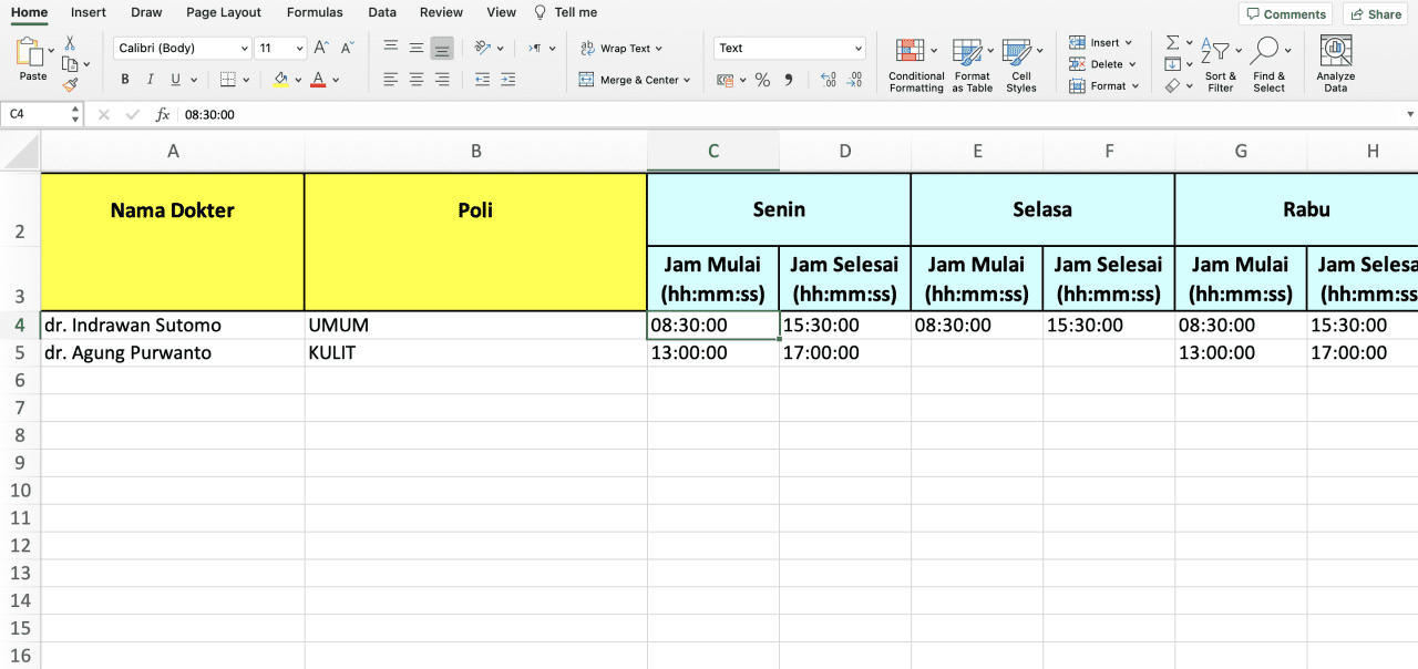 Jadwal Dokter